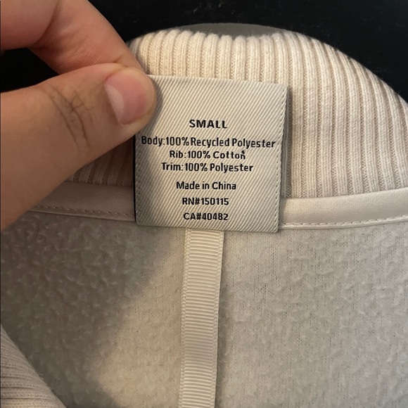 Varley Cream Quarter-Zip Sweatshirt - Picture 13 of 14